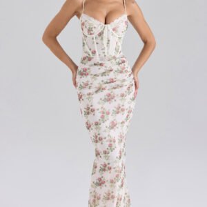 Halter Neck Dot Midi