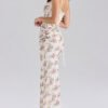 Rose Print Mesh Maxi