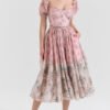 Pink Floral Midi