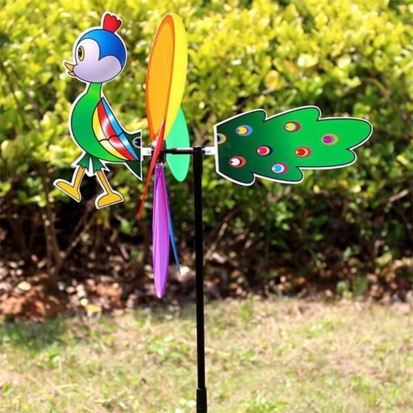 Cartoon 3D Large Animal Bee Six Colors Three-dimensional Windmill Wind Spinner Whirligig Yard Garden Decor