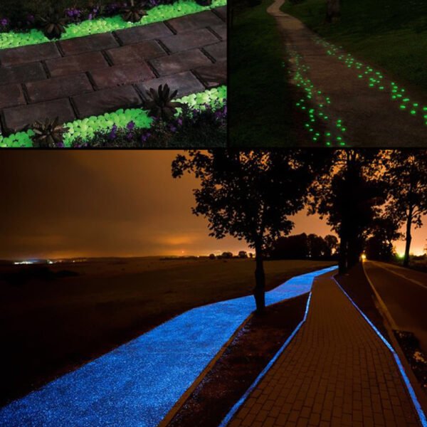Glowing Garden Pebbles 50pcs Luminous Decorative Stones For Path Patio Yard