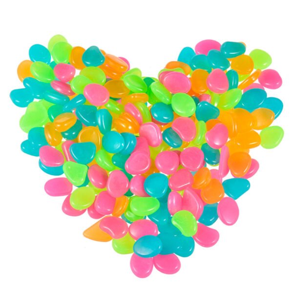 Glowing Garden Pebbles 50pcs Luminous Decorative Stones For Path Patio Yard