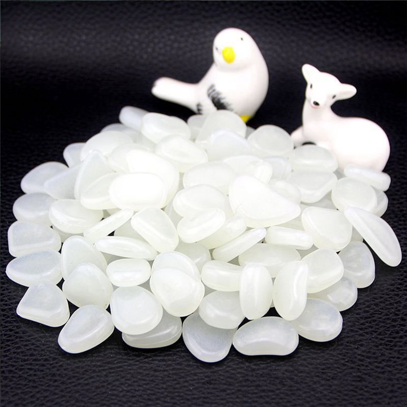 Glowinthedark Decorative Garden Pebbles 50pcs Luminous Rocks For Pathway Patio Lawn Yard - 7