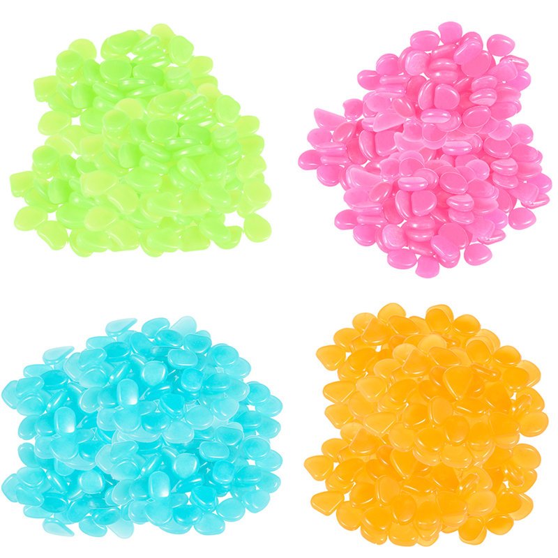 Glowinthedark Decorative Garden Pebbles 50pcs Luminous Rocks For Pathway Patio Lawn Yard - 8