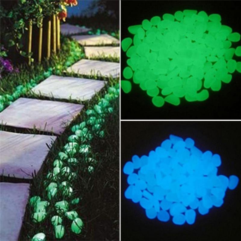 Glowinthedark Decorative Garden Pebbles 50pcs Luminous Rocks For Pathway Patio Lawn Yard - 2