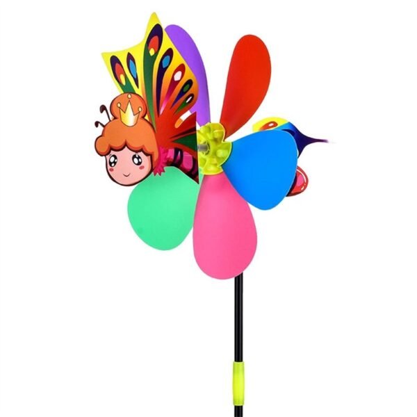 Cartoon 3D Large Animal Bee Six Colors Three-dimensional Windmill Wind Spinner Whirligig Yard Garden Decor