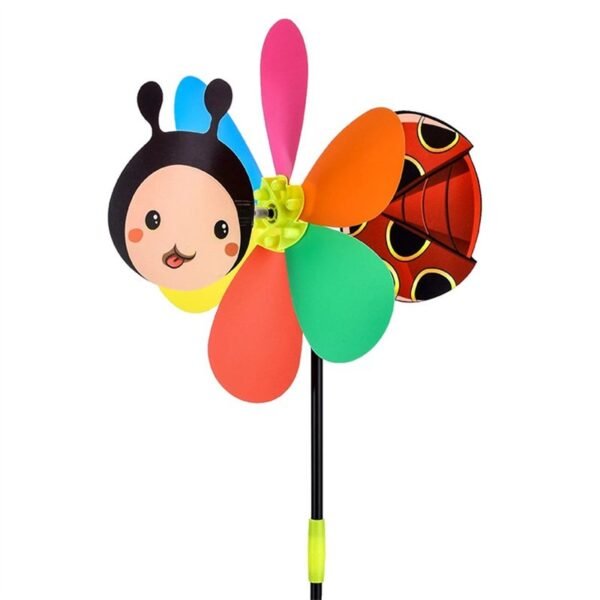 Cartoon 3D Large Animal Bee Six Colors Three-dimensional Windmill Wind Spinner Whirligig Yard Garden Decor