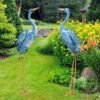 Blue Heron Crane Metal Garden Décor