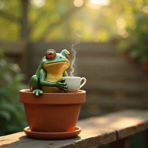 Froggy Hangouts - Resin Garden Frog Ornaments