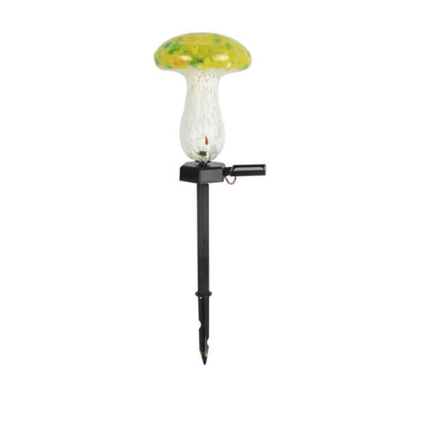 SKU-01_79b89bbf-d9e2-40e4-8ee3-d9ea4c7858c2 Contemporary Creative Colorful Mushroom Glass Shape LED Solar Waterproof Lawn Insert Light For Garden