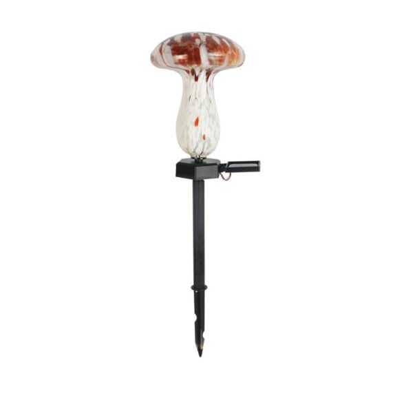 SKU-03_2c3a094f-f504-40ef-ae1b-3be8c88d52d9 Contemporary Creative Colorful Mushroom Glass Shape LED Solar Waterproof Lawn Insert Light For Garden