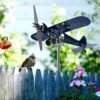 Metal Airplane Weathervane 3D Piper J3 Cub Wind Spinner Best Gift