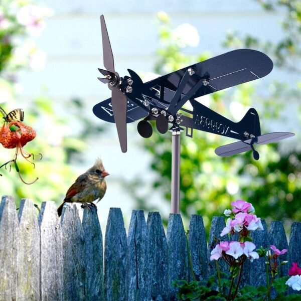 Metal Airplane Weathervane 3D Piper J3 Cub Wind Spinner Best Gift
