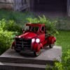 Vintage Style Solar Pickup Truck Garden Accent